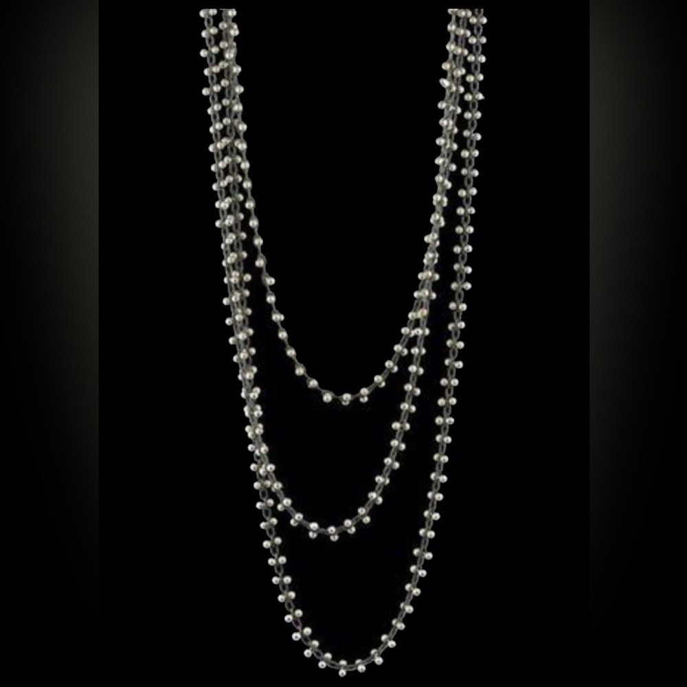 Ten Thousand Things Signature Beaded Three Strand Sterling Silver Necklace
